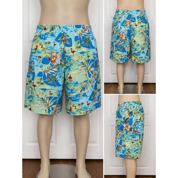 Sugar Reef Other - Sugar Reef Men’s Tropical Flamingo Swim Trunks Board Shorts XL